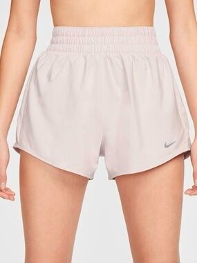Nike Dri Fit Light Pink Athletic Workout High Waisted Lined Shorts Size S